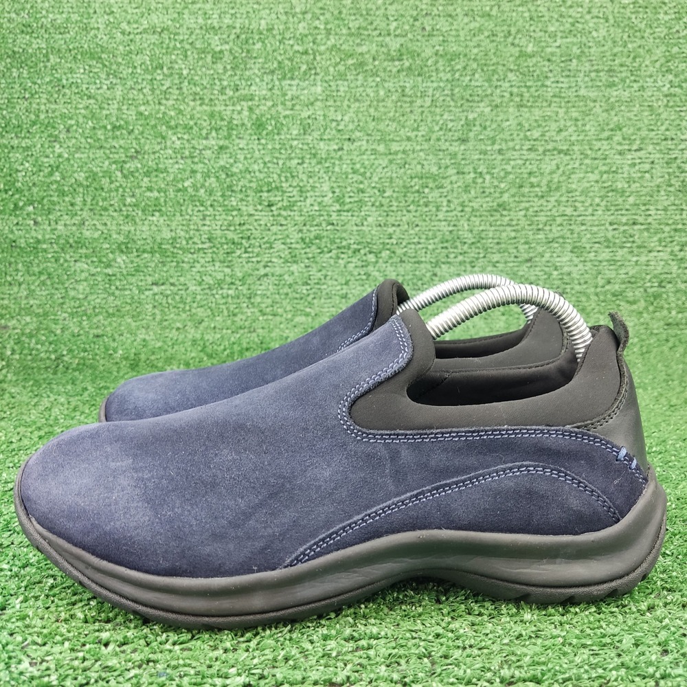 Lands'‎ End Shoes Womens 9B Navy Blue Suede All Weather Slip On Loafers 53592 - Picture 3 of 8